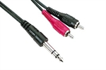 Jack-Phono kabel, Jack stereo -> 2xphono, 3 meter