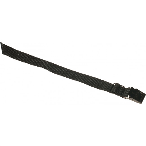Strop, sort med 2 kabel loops,25 cm x 18 mm