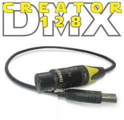 DMXCreator 128, USB > DMX-dongle 128 kanaler. kan opgraderes